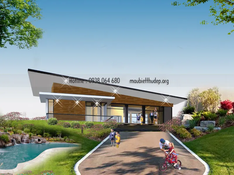 Thiết kế nhà cấp 4 đẹp -mặt tiền nhà cấp 4 hiện đại - có hồ bơi trong nhà cấp 4 đẹp ở Tậy Ninh