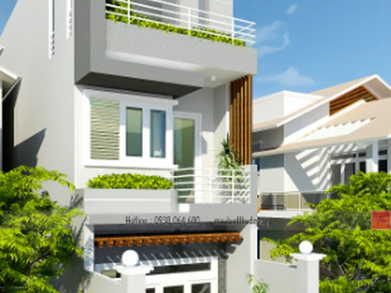 Thiết kế nhà phố đẹp - nhà anh Minh-Gò Vấp