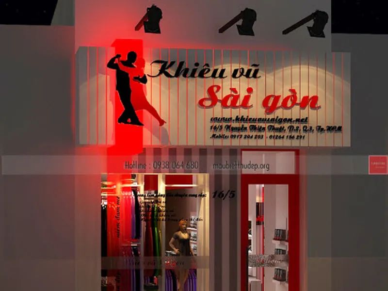 Thiết kế shop giày -trang phục Khiêu vũ Sài gòn