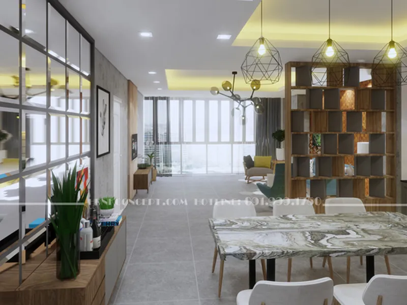 Thiết kế thi công cải tạo nội thất căn hộ chung cư 3 phòng ngủ Imperia An Phú quận 2