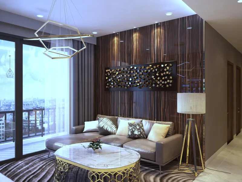 Thiết kế thi công nội thất căn hộ chung cư 3 phòng ngủ Vinhomes Grand Park Quận 9 theo phong cách sang trọng
