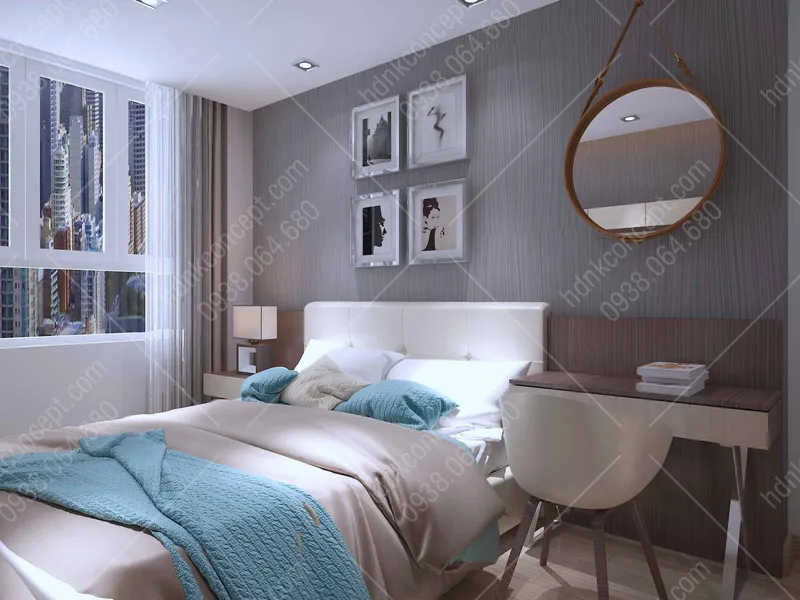 Thiết kế thi công nội thất căn hộ Novaland - Kingston Residence 2 phòng ngủ tại quận Phú Nhuận