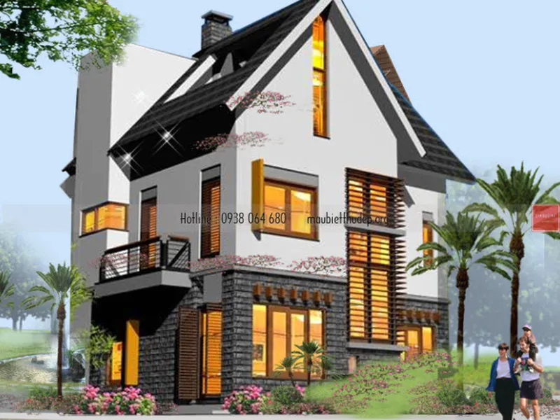 Thiết kế nhà cấp 4 đẹp - nhà cấp 4 có gác lửng - mẫu nhà cấp 4 mái thái ở Đồng Nai