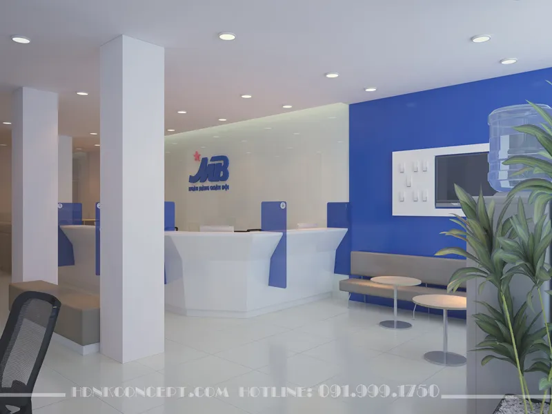 Tư vấn thiết kế nội thất Văn phòng ngân hàng MB bank Bình Dương
