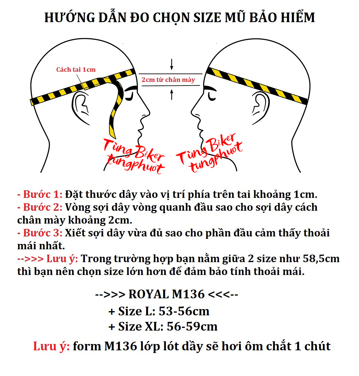 Hướng dẫn chọn size mũ bảo hiểm Hướng dẫn chọn size mũ bảo hiểm