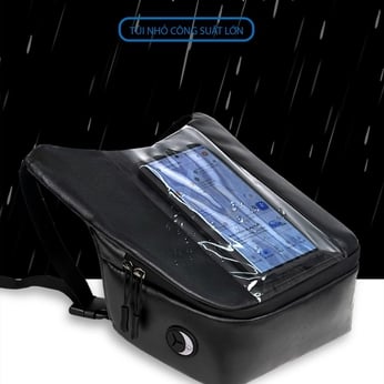 Túi Treo Đầu Xe Máy Simili Chống Nước, Màn Hình Cảm Ứng