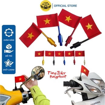 Cờ Việt Nam Gắn Chân Gương Xe Máy