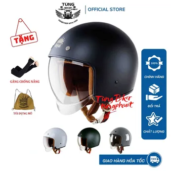 Mũ Bảo Hiểm Royal M139 Kính Râm Mẫu Tem Trơn Siêu Đẹp