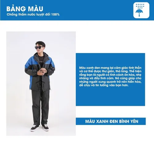 Áo Mưa Bộ Thời Trang Cao Cấp, Bộ Quần Áo Mưa Tiến Linh Giữ Nhiệt, Chống Nước