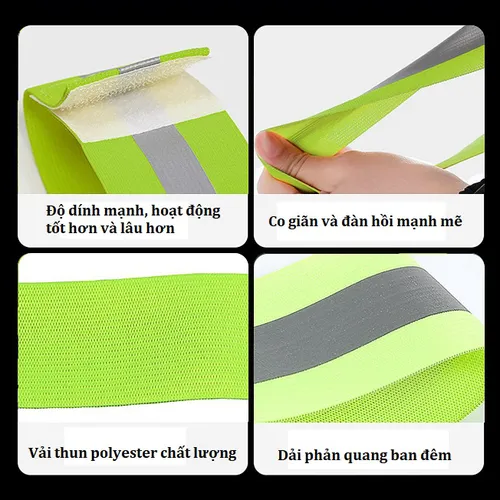 Dây Đai, Xà Cạp Phản Quang Đi Phượt - Du Lịch (2 Mẫu Đai và Đeo Tay, Chân)