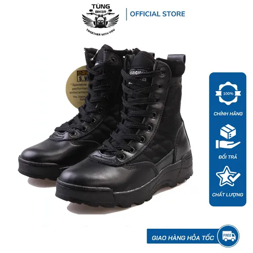 Giầy Phượt Leo Núi SWAT - Giầy Đặc Nhiệm - Cổ Cao