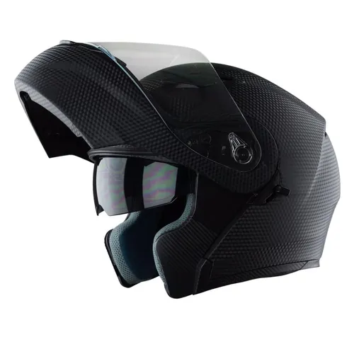 Mũ Bảo Hiểm Fullface Royal M179 Vân Carbon Mũ Lật Cằm 2 Kính