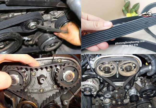 Các bác có thể kiểm tra độ căng của dây curoa bằng cách ấn nhẹ vào dây và quan sát độ đàn hồ Các bác có thể kiểm tra độ căng của dây curoa bằng cách ấn nhẹ vào dây và quan sát độ đàn hồ