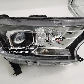Đèn pha Ford Ranger everest có led bi vuông đời 2020 - 2021 chính hãng