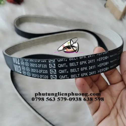 Dây curoa tổng hyundai santafe máy dầu chính hãng mã 25212-2F320 đời 2013 - 2015