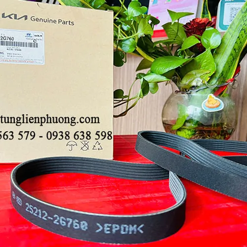 Dây curoa tổng hyundai santafe máy xăng , optima, sorento chính hãng mã 252122g760