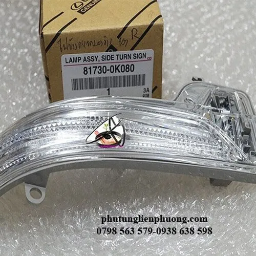 Đèn xi nhan kính chiếu hậu innova, fortuner, hilux chính hãng