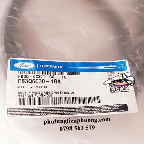 Dây curoa tổng Ford Ranger máy 2.2, Mazda BT50 chính hãng FB3Q6C301GA