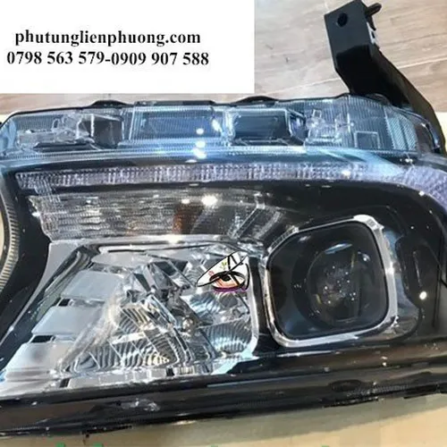 Đèn pha Ford Ranger everest có led bi vuông đời 2020 - 2021 chính hãng