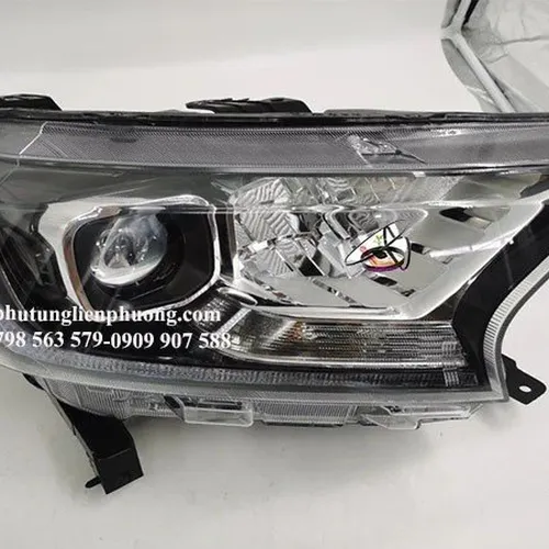 Đèn pha Ford Ranger everest có led bi vuông đời 2020 - 2021 chính hãng
