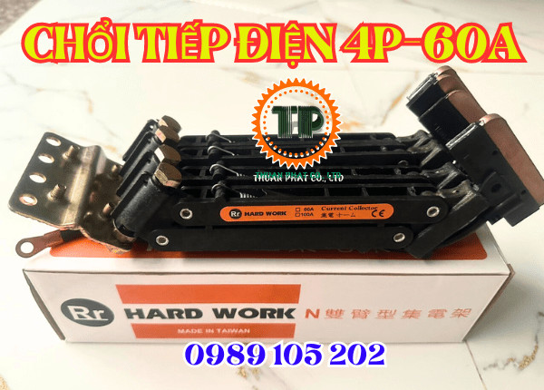 Chổi tiếp điện Kyec 4P60A (tay lấy điện Kyec 4P60A) Chổi tiếp điện Kyec 4P60A (tay lấy điện Kyec 4P60A)