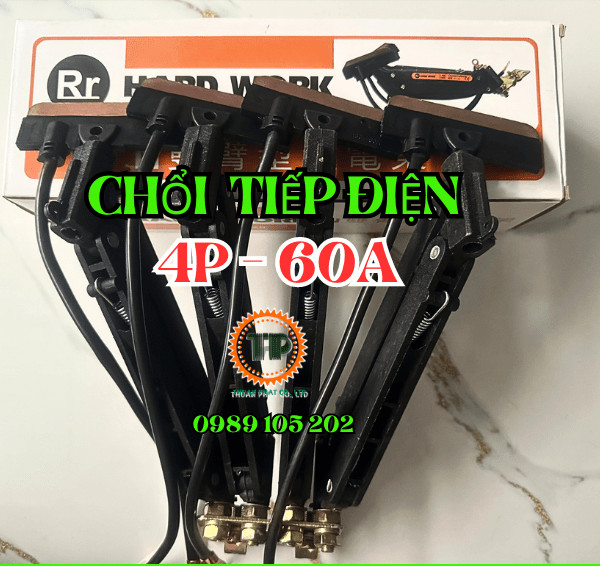 Chổi tiếp điện Kyec 4P60A (tay lấy điện Kyec 4P60A) Chổi tiếp điện Kyec 4P60A (tay lấy điện Kyec 4P60A)