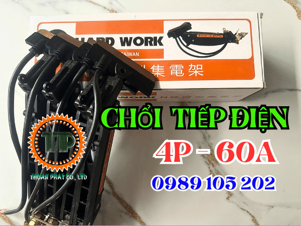 Chổi tiếp điện Kyec 4P60A (tay lấy điện Kyec 4P60A) Chổi tiếp điện Kyec 4P60A (tay lấy điện Kyec 4P60A)