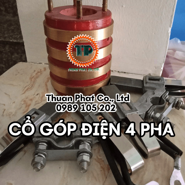 Cổ góp điện 4 vành trượt Cổ góp điện 4 vành trượt