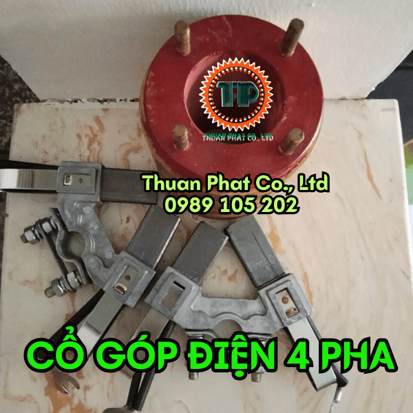 Cổ góp điện 4 vành trượt Cổ góp điện 4 vành trượt