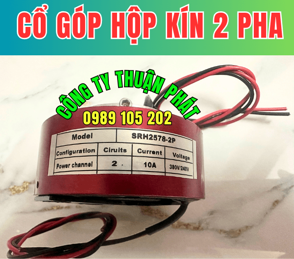 Cổ góp điện hộp kín 2 pha SRH-2578 Cổ góp điện hộp kín 2 pha SRH-2578