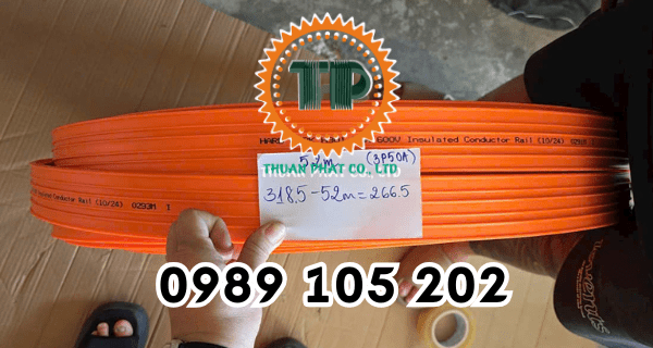 Ray điện an toàn cầu trục 3 lõi đồng 50 ampe Ray điện an toàn cầu trục 3 lõi đồng 50 ampe