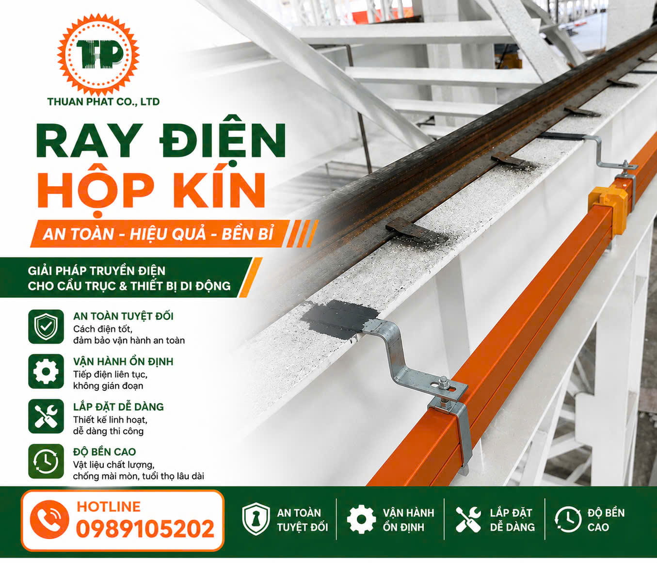 Ray điện an toàn hộp kín là gì? Cấu tạo, ưu điểm và ứng dụng trong hệ thống cầu trục Ray điện an toàn hộp kín là gì? Cấu tạo, ưu điểm và ứng dụng trong hệ thống cầu trục