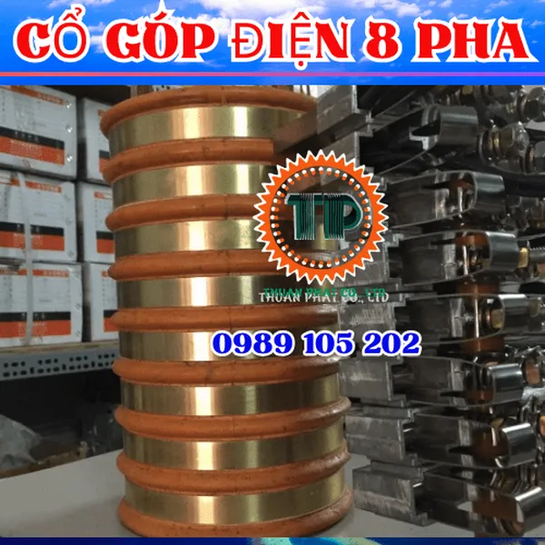 Bộ cổ góp lấy điện 8 pha (vành trượt lấy điện 8 pha) 