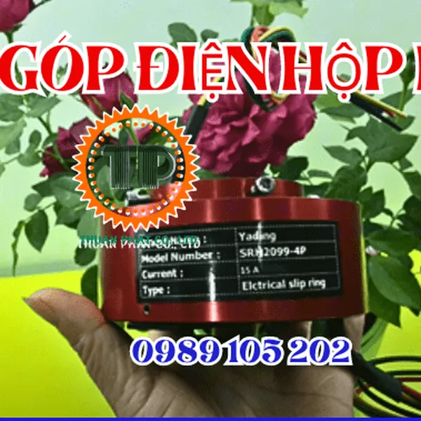 Cổ góp điện hộp kín 4 pha trục 20