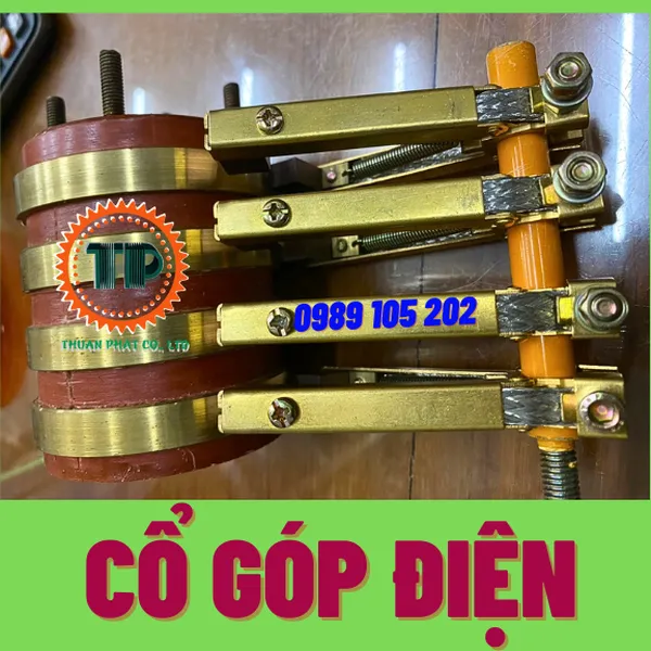 Cổ góp chổi than 4 pha đường kính 40x80x95mm
