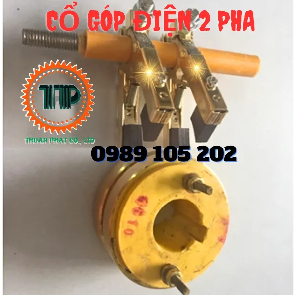 Cổ góp điện 2 pha trục 50