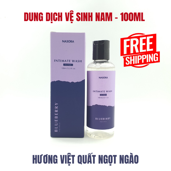 Dung dịch vệ sinh nam Nasora 100ml - Hương Việt Quất