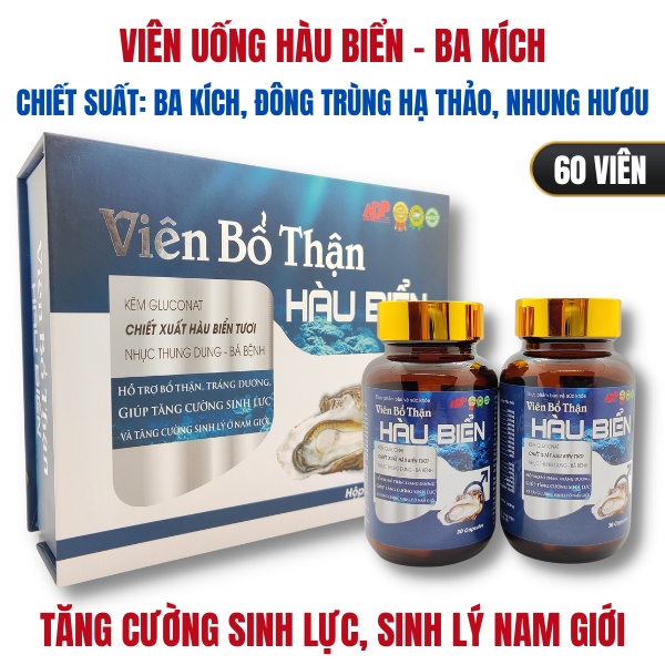 COMBO 2 HỘP Viên Uống Hỗ Trợ Sinh Lý Nam HÀU BIỂN BA KÍCH , 2 hộp X 30 viên 1 hộp - Mr1985