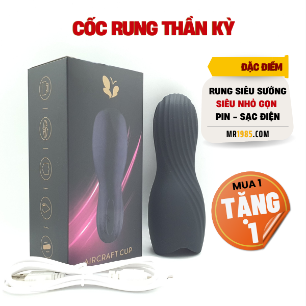 Cốc rung thần kỳ - Tự động bắn tinh - Tặng gel KY