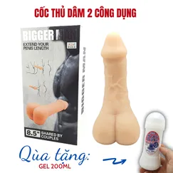 CỐC THỦ DÂM HÌNH DƯƠNG VẬT 2 TRONG 1 - TẶNG GEL 200ML