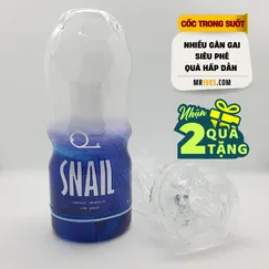 Cốc thủ dâm trong suốt siêu bền, tặng gel bôi trơn và vòng ku.