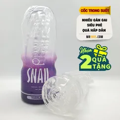 Cốc thủ dâm trong suốt siêu bền, tặng gel bôi trơn và vòng ku.