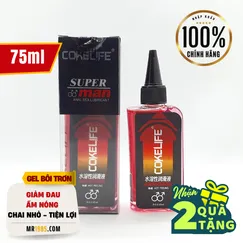GEL BÔI TRƠN GIẢM ĐAU COKE LIFE ĐỎ  85ML - TẶNG HỘP BAO CAO SU 12 CÁI.