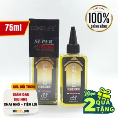 GEL BÔI TRƠN GIẢM ĐAU COKE LIFE VÀNG  85ML - TẶNG HỘP BAO CAO SU 12 CÁI