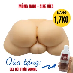 Mông Nam silicon thủ dâm cao cấp. Tặng gel bôi trơn 200ml.