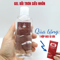 Gel bôi trơn Vanessa siêu nhờn - Tặng 1 HỘP BAO CAO SU