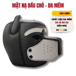 Mặt Nạ Đầu Chó BDSM - CHẤT LIỆU DA CAO CẤP