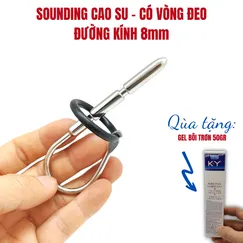 Que sounding dương vật inox - có vòng đeo