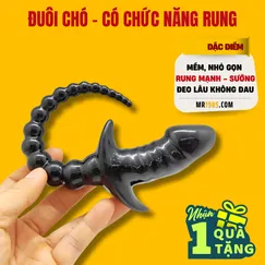 PLUG ĐUÔI CHÓ BDSM CÓ RUNG - TẶNG GEL KY