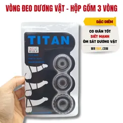 TITAN - VÒNG ĐEO LÂU XUẤT TINH - BỘ 3 CÁI